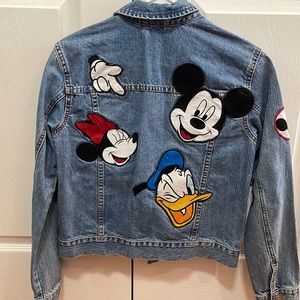 NWT Zara Disney Patched Denim Jacket